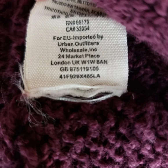 Free People Oversized Sweater Cardigan Purple Long Sleeve Snap Button - Picture 7 of 7